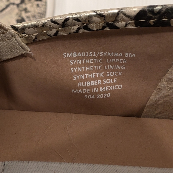 STEVE MADDEN Symba snakeskin slip-on sneakers loafers size 8 - Picture 6 of 10